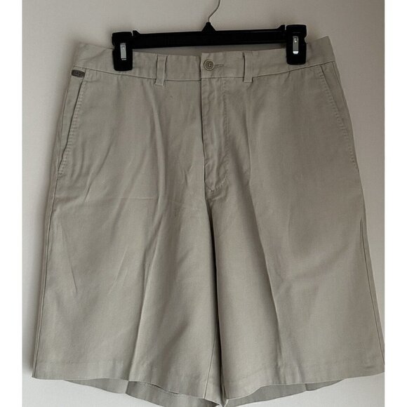 Tommy Bahama Men's Tan 90% Silk‎ 10% Cotton Shorts Size 32 Flat Front - Picture 1 of 6